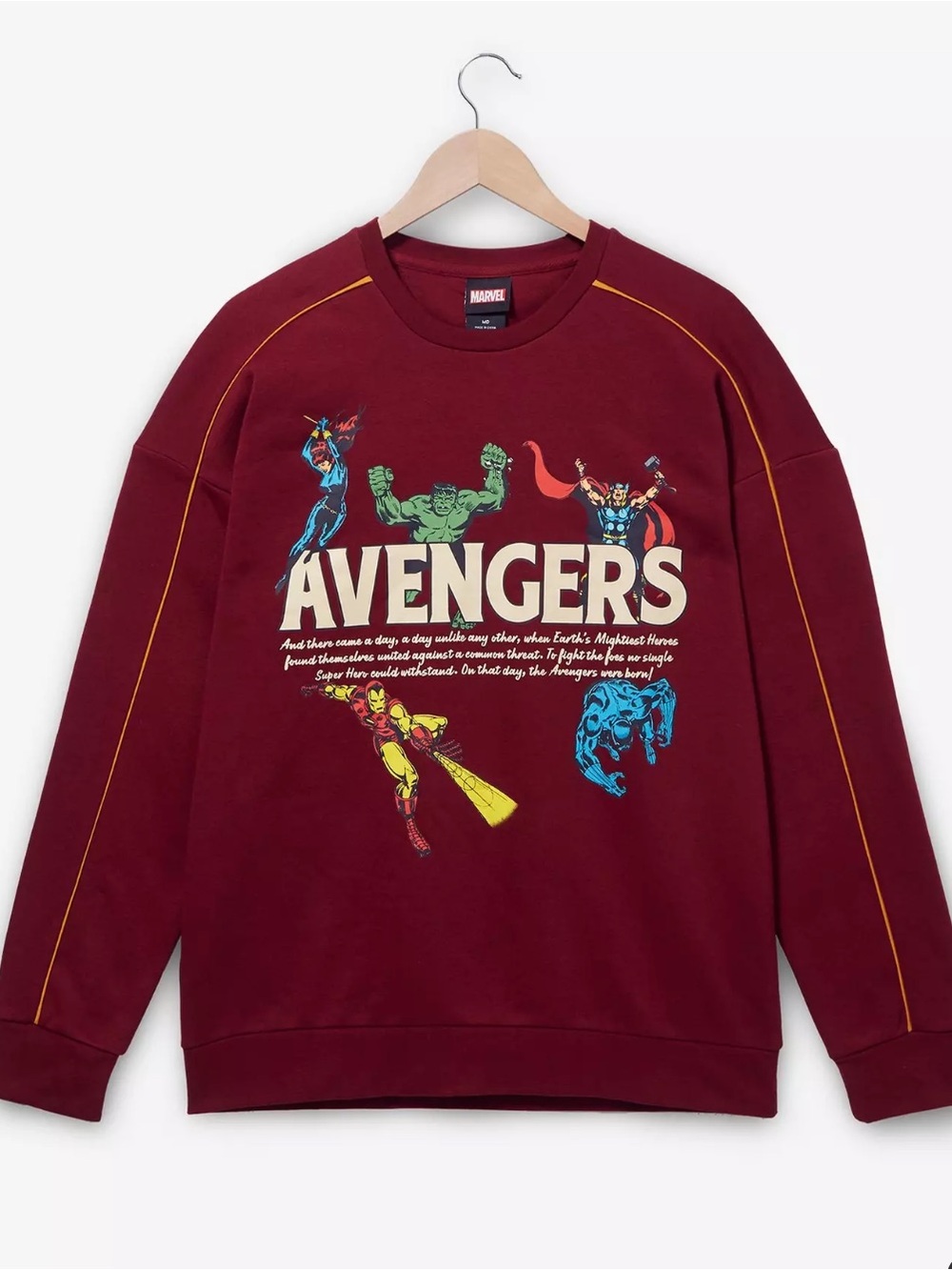 Marvel The Avengers Retro Group Portrait
Crewneck BoxLunch Exclusive Size Large